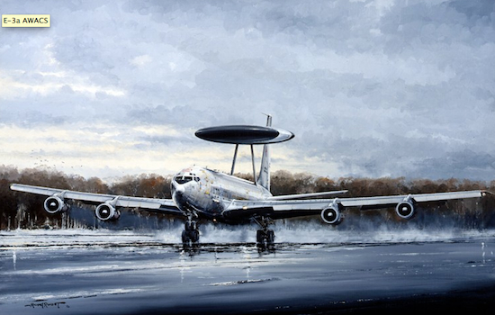 Boeing E-3A AWACS Original Art