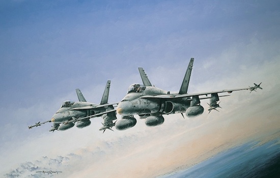 Hornet The Hunter F/A-18 Original Art