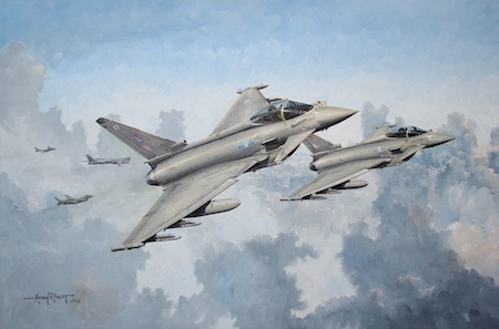 Typhoon painting Tu-95 QRA intercept