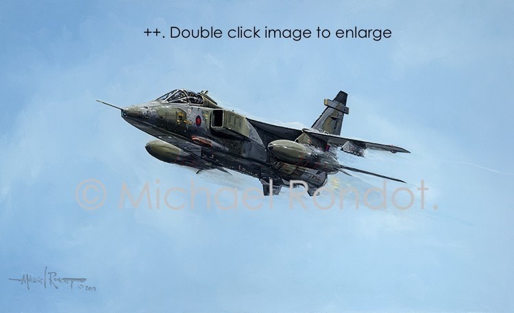 Low Flyby Jaguar Aviation Art Collectair