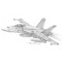 McDonnell Douglas F/A-18 Hornet. TOP COVER PRINT